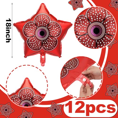 Vertintong Red Mystery Theme Party Balloons - 12 pcs 18 Inch Foil Decorations