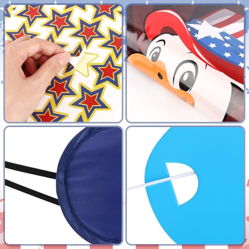 Pin the Tail on the Eagle Party Game - 40 Stickers & Eye Masks