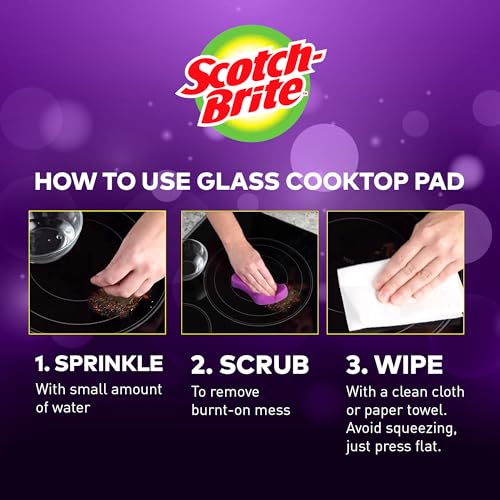Scotch-Brite Scratch-Free Glass Cooktop Cleaning Pads - 12 Pack