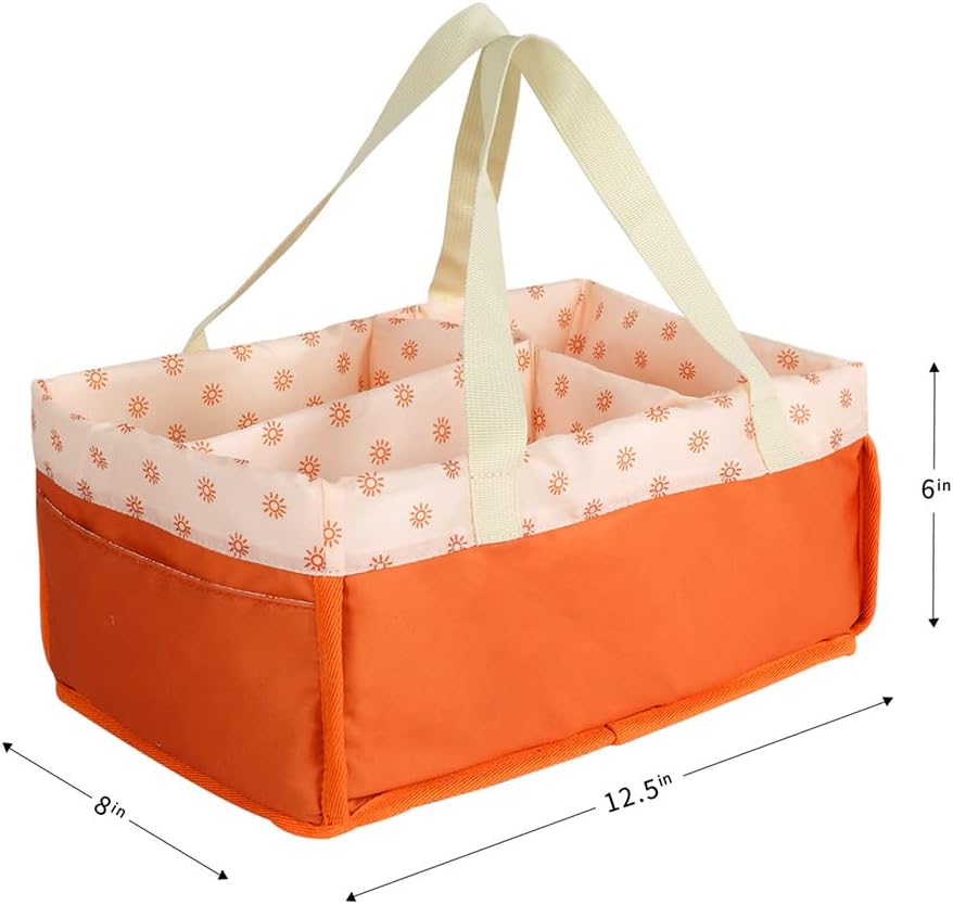 MOMIGO Baby Diaper Caddy Organizer - Portable Nursery Storage Basket for Diapers & Wipes | Ideal Newborn Gift