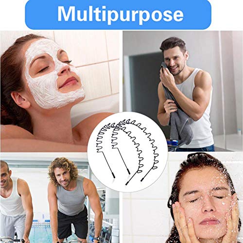 WantGor Metal Headbands 2 Pack - Non Slip Spring Wave Hair Bands for Men and Women
