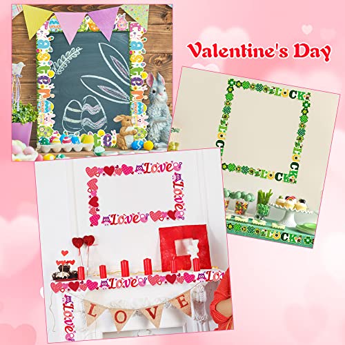 Haooryx 72Pcs Holiday Bulletin Board Border Trim Set