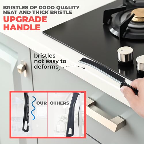 6 Pcs Crevice Cleaning Brushes - Durable Hard Bristle Brush Set