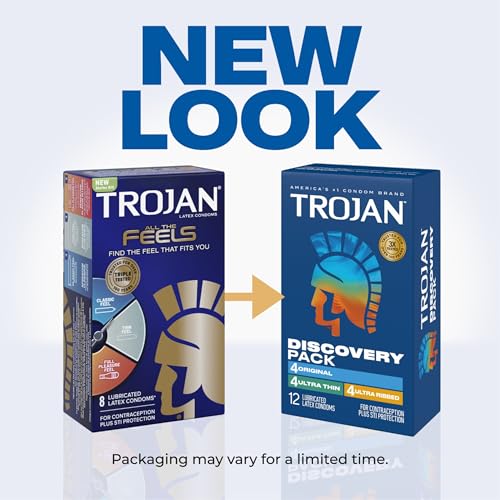 Trojan Discovery Pack Assorted Lubricated Condoms - 12 Count Variety Pack