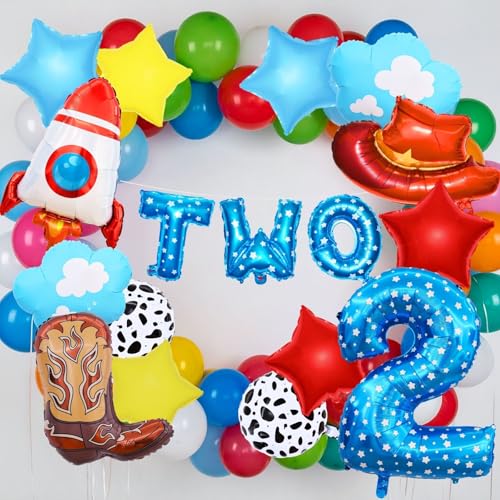 Toy Themed 2nd Birthday Balloon Set - Two Infinity and Beyond Party Decor