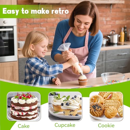 9-Piece Large Stainless Steel Piping Tips Set for Cake Decorating