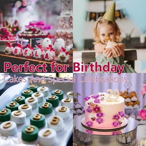 2-Pack Silicone Letter & Number Molds for Baking & Crafts