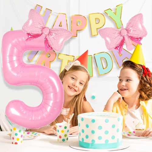 Pink Number 1 Balloon for Girls Birthday Decorations - 40" Foil Mylar
