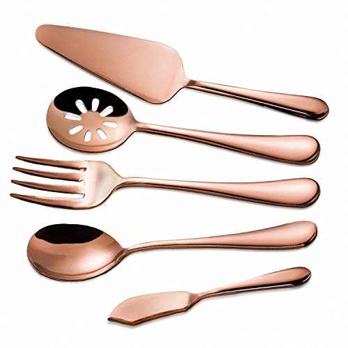 45-Piece Rose Gold Flatware Set for Weddings & Entertaining - Service for 8