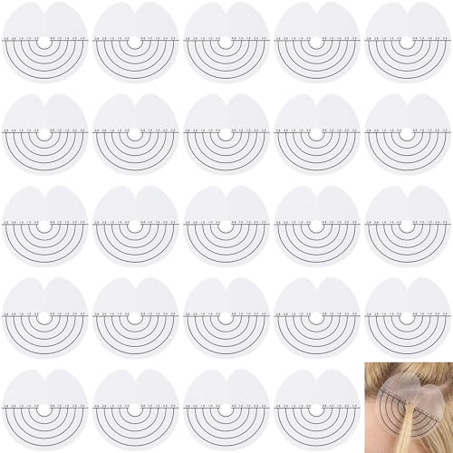 PAGOW 24pcs Heat Shield Guards for Hair Extensions, Clear PVC Fusion Glue Protector