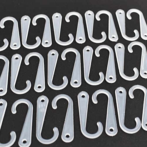 500 Pcs Clear J Hooks for Sock and Hat Display Hanger