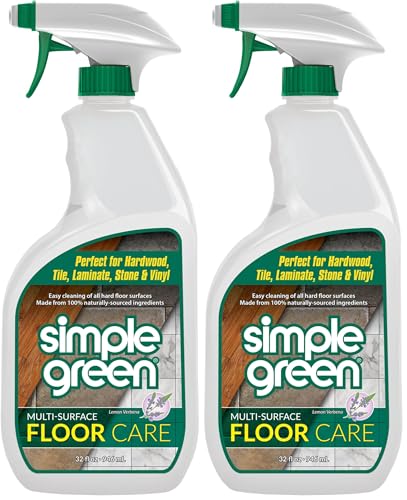 Simple Green Multi-Surface Floor Cleaner 32oz (Pack of 2) - pH Neutral for Hardwood, Vinyl, Tile & More