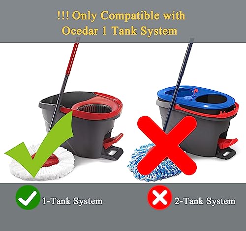 Bulex Spin Mop Refill Replacement Heads - 2 Pack Microfiber