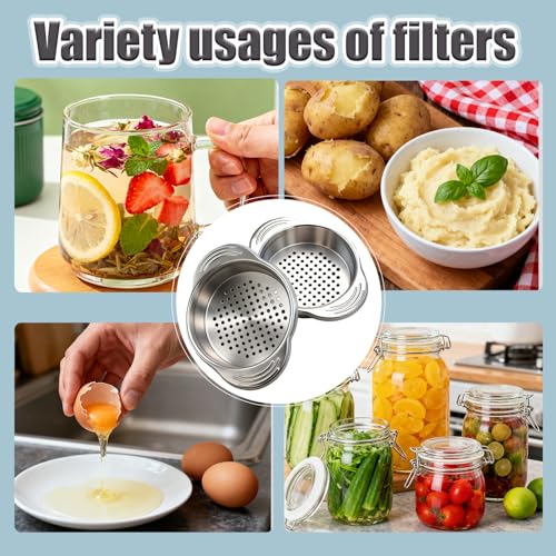 2-Piece Stainless Steel Tuna Can Strainer - Universal Food Drainer Press