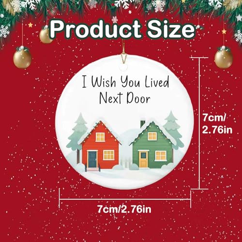 Ceramic Christmas Ornaments for Best Friends with Gift Box
