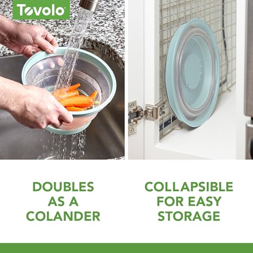 Tovolo Collapsible Microwave Plate Cover - 8 Inch Blue Haze
