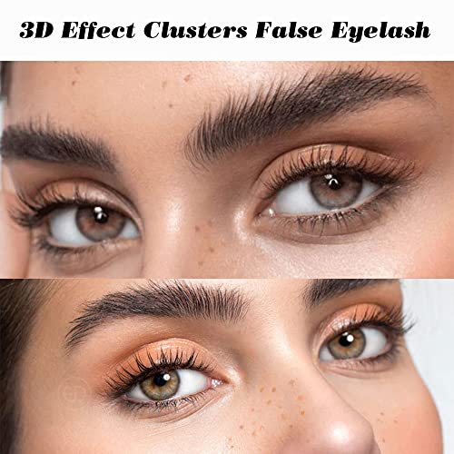 Houksouml 280 Pcs DIY Cluster Eyelash Extensions 3D Wispy Natural Lashes