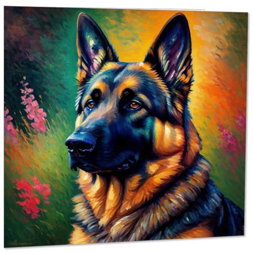 German Shepherd Greeting Card - Premium Quality 145mm x 145mm