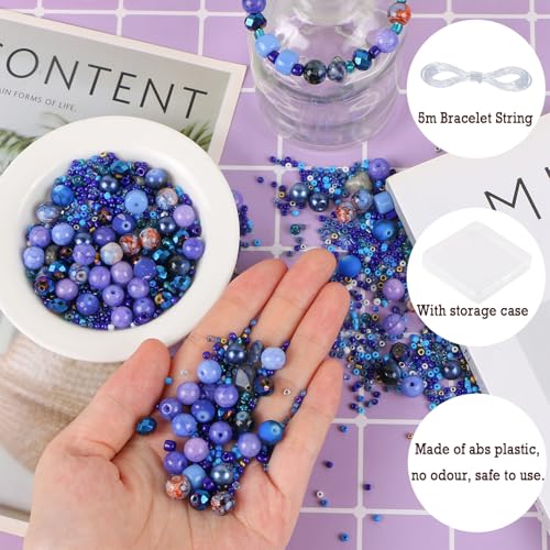 UHOMENY Mixed Color Glass Crystal Beads for Jewelry Making Crafts