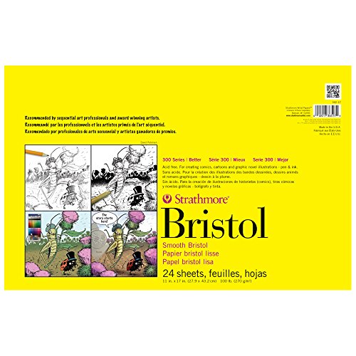 Strathmore Bristol Paper Pad - Smooth, Tape Bound, 11x17, 24 Sheets