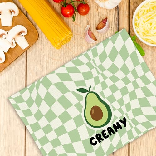 Trendy Green Avocado Kitchen Towels - 16x24in Decorative Hand Towels