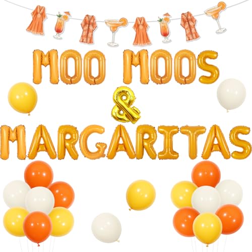 Moo Moos & Margaritas Party Decoration Kit - Orange & Yellow