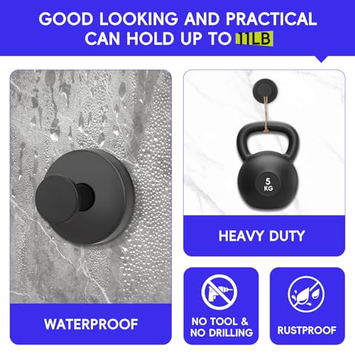 HRMNUS Heavy Duty Suction Cup Hooks - Waterproof Twist-Lock Wall Hangers