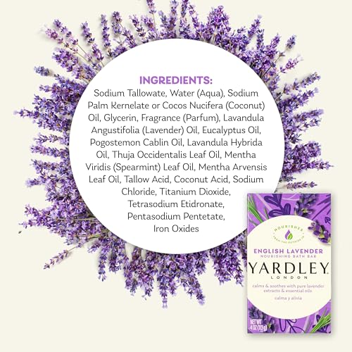 Yardley London English Lavender Moisturizing Bar Soap 4.25 oz