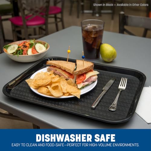 Carlisle FoodService 17.9 x 14 x 1 inch Black Polypropylene Cafeteria Tray Pack of 1
