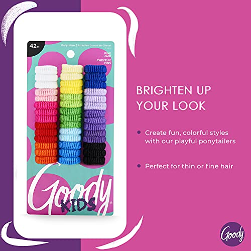 Goody Ouchless Tiny Terry Ponytailers Assorted Colors 42 Count