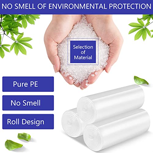 XYBAGS 1.2 Gallon Clear Trash Bags - 150 Count Small Garbage Liners for Office & Bathroom