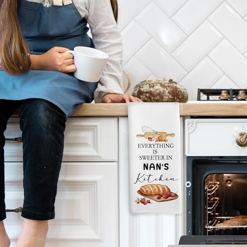 Nan Kitchen Towel - Everything is Sweeter in Nan's Kitchen 16x24
