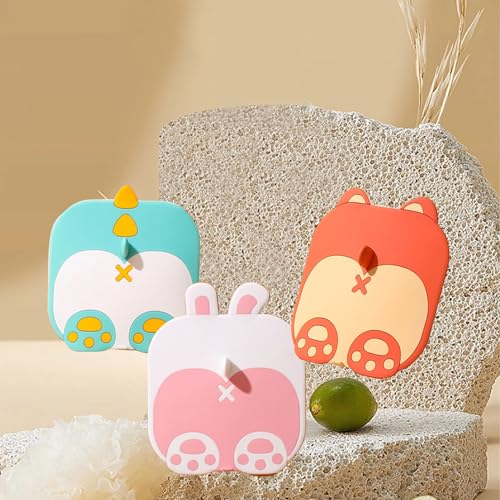 Pink Cartoon Dinosaur Bathtub Drain Stopper 5.5x5.5in Silicone Bathroom Shower Cover