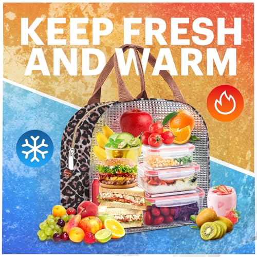 EASYFUN Insulated Lunch Bag - Leakproof Lunch Tote for Work & Travel, Black Panther