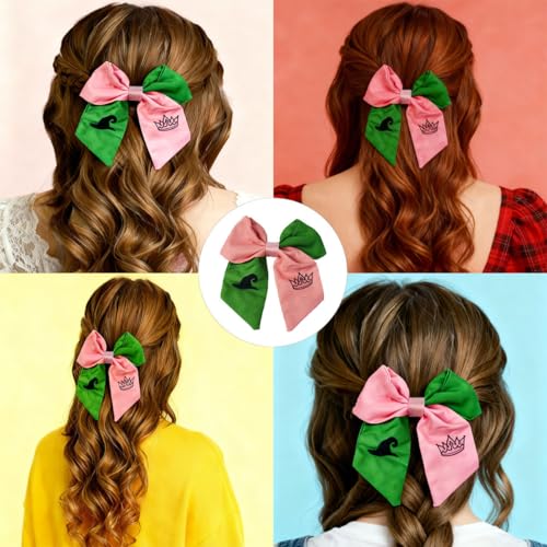 Dual-Sided Witch Hair Bow Clip 2pcs Large Statement Hair Accessory