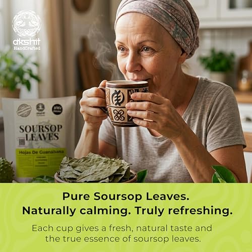 Akshit Whole Dried Soursop Leaves - 200 Count Natural Graviola Leaf Tea