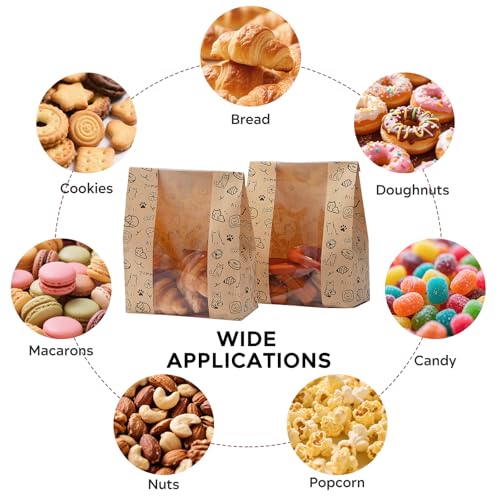 Betkou 24Pcs Bread Bags for Homemade Bread with Window - MBDMao24, Thick & Leak-Proof