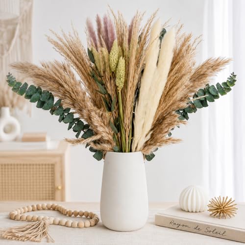 35PCS Dried Pampas Grass and Flower Bouquet for Home Decor