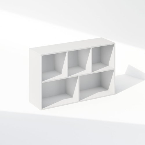 Furinno 5-Cube Closet Organizers - Reversible Storage Shelves for Bedroom | White, 9.4 x 19.5 x 31.5