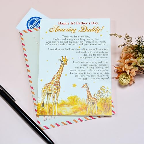 First Time Dad Father's Day Card with Envelope & Seal by BlinkWishes