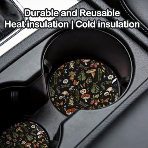 Absorbent Ceramic Car Coasters - 2 Pack, Stylish Design for Cup Holders