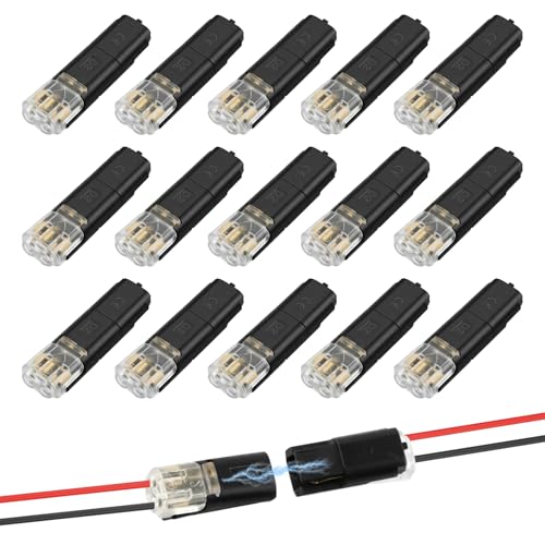 30 Pcs 2-Pin Locking Wire Connectors for LED Light Strips