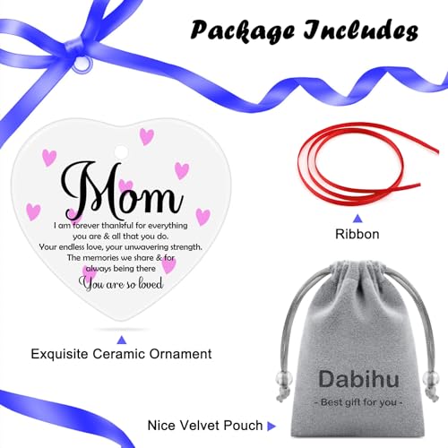 Ceramic Heart Ornament for Mom – Perfect Christmas Gift