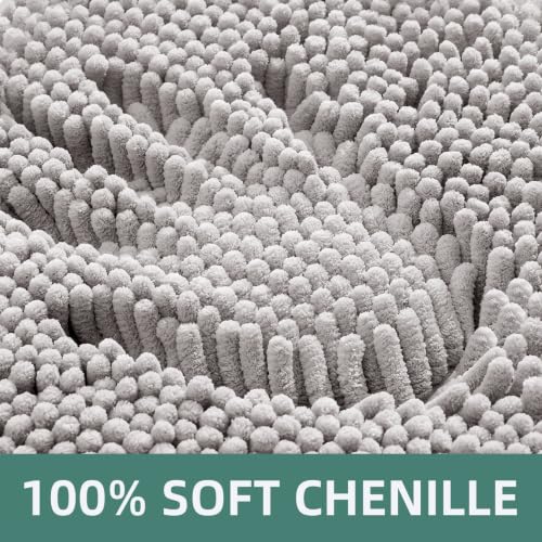 AceSoul Chenille Bath Rug 29.5x19.5 - Soft, Absorbent & Quick Dry