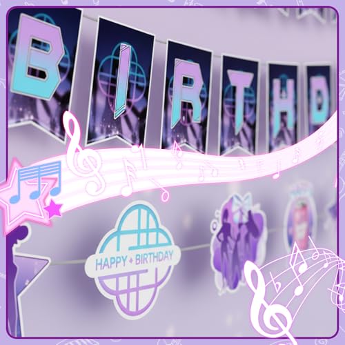 Music Hunter Birthday Banner Set - 2 Happy Birthday Banners & Garland