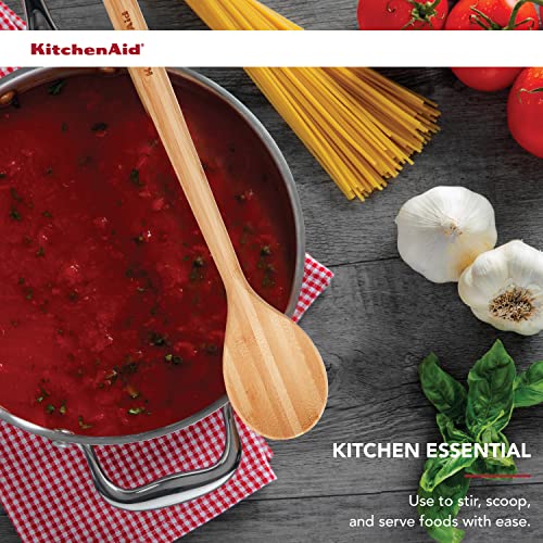 KitchenAid 12-Inch Bamboo Basting Spoon Pack of 12 - Universal Kitchen Utensil