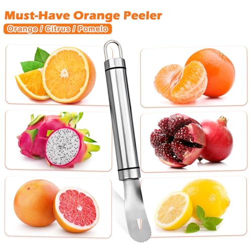Stainless Steel Orange Peeler Tool – Triangular Blade Citrus Peeler (1PCS)