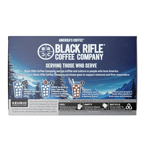 Black Rifle Coffee Iced Caramel Medium Roast K-Cup Pods - 100% Arabica