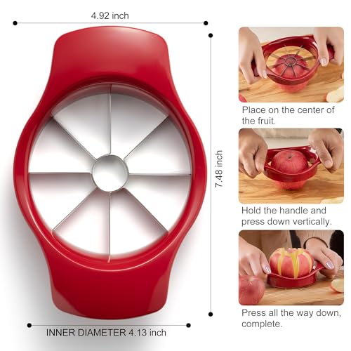 Stainless Steel Apple Slicer and Corer with 8 Sharp Blades
