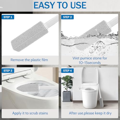 Ocean Scent Pumice Stone Toilet Bowl Cleaner with Long Handle
